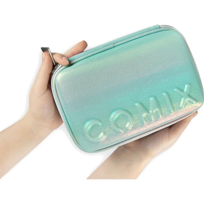 Ученически несесер със съдържание COMIX RAINBOW LIGHT BLUE 2024