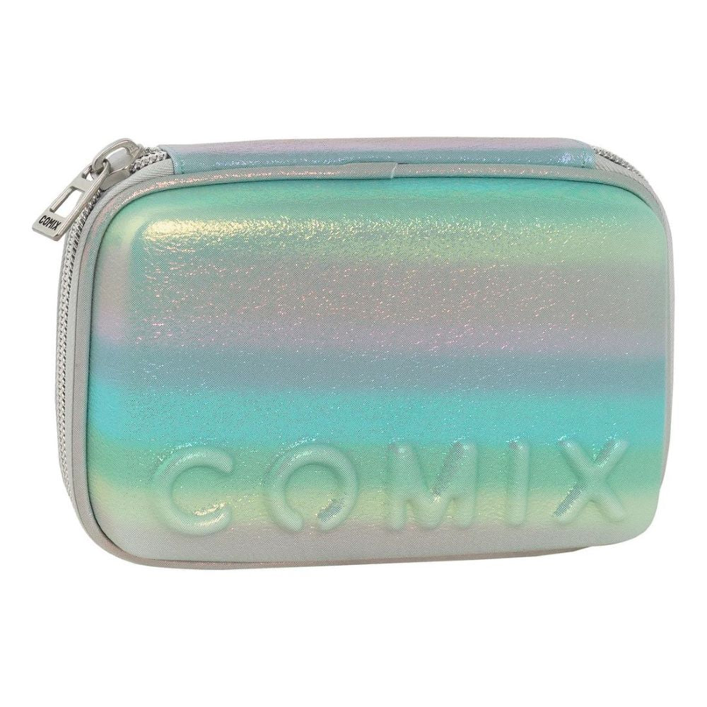 Ученически несесер със съдържание COMIX RAINBOW LIGHT BLUE 2024
