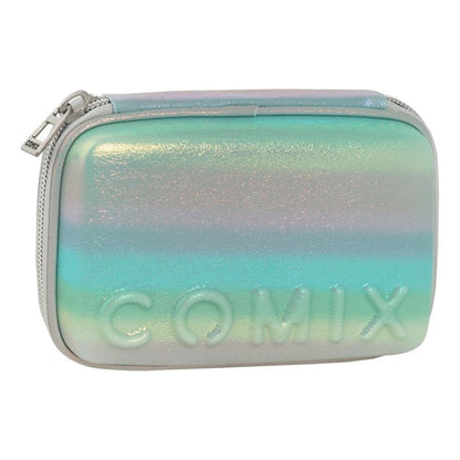Ученически несесер със съдържание COMIX RAINBOW LIGHT BLUE 2024