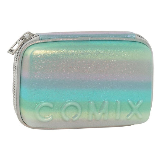 Ученически несесер със съдържание COMIX RAINBOW LIGHT BLUE 2024