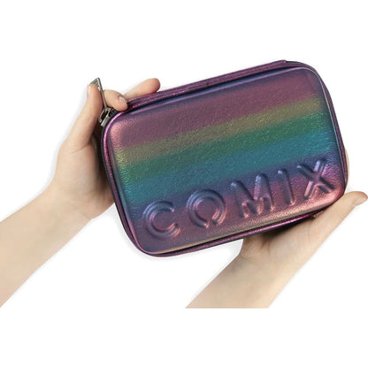 Ученически несесер със съдържание COMIX RAINBOW PURPLE 2024