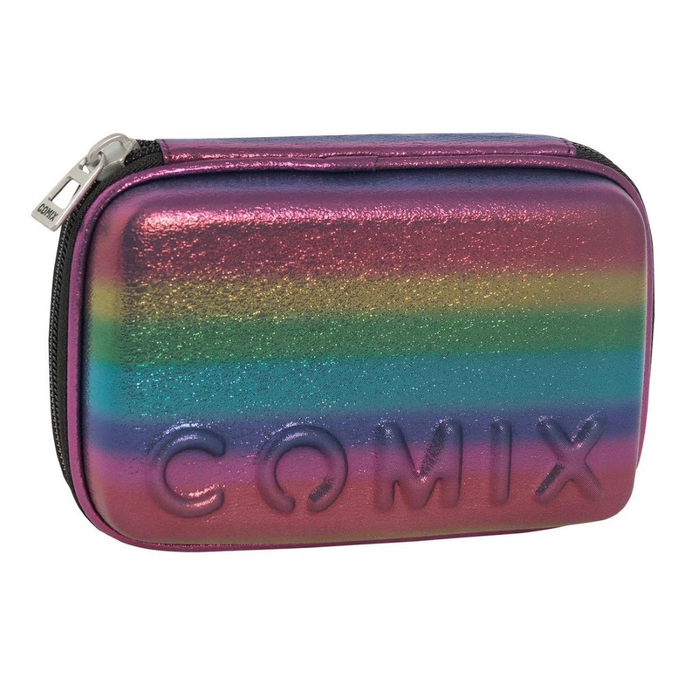 Ученически несесер със съдържание COMIX RAINBOW PURPLE 2024
