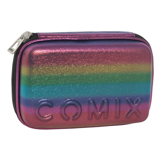 Ученически несесер със съдържание COMIX RAINBOW PURPLE 2024