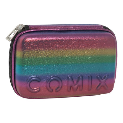 Ученически несесер със съдържание COMIX RAINBOW PURPLE 2024