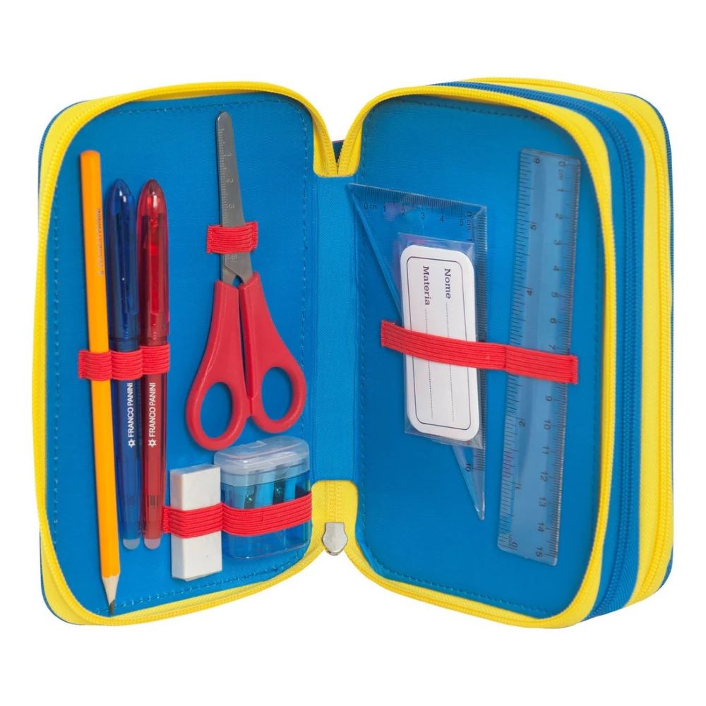 Ученически несесер Super Mario Tricolore със съдържание с 3 отделения