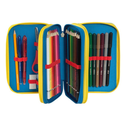 Ученически несесер Super Mario Tricolore със съдържание с 3 отделения