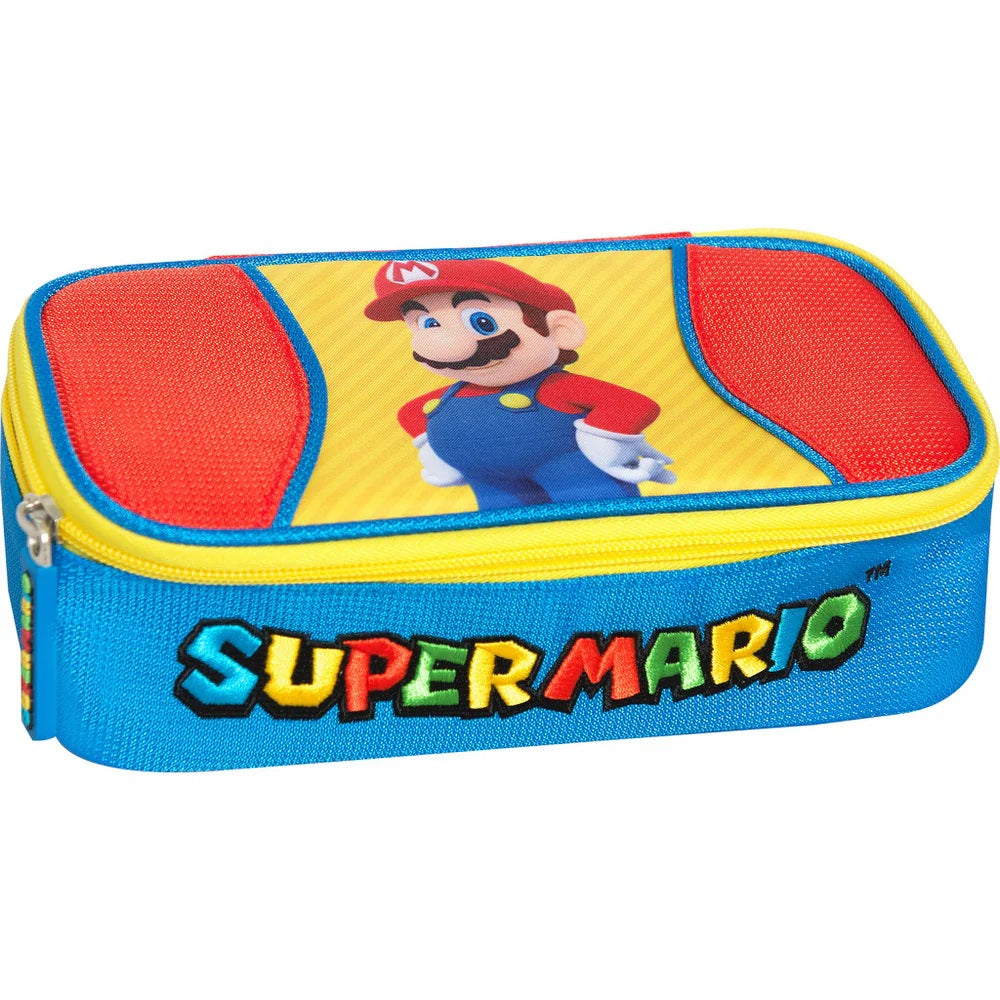 Ученически несесер овален Super Mario Tricolore без съдържание, с едно отделение