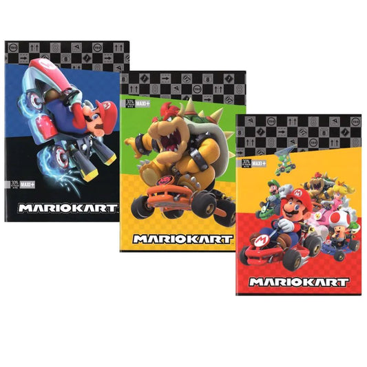 Тетрадка А4 Super Mario Mariokart Red, 40 листа, Асортимент, 3 вида