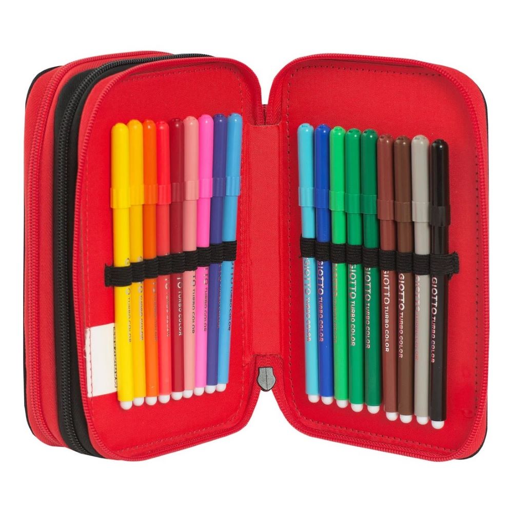 Ученически несесер Super Mario Mariokart Red със съдържание и 3 отделения