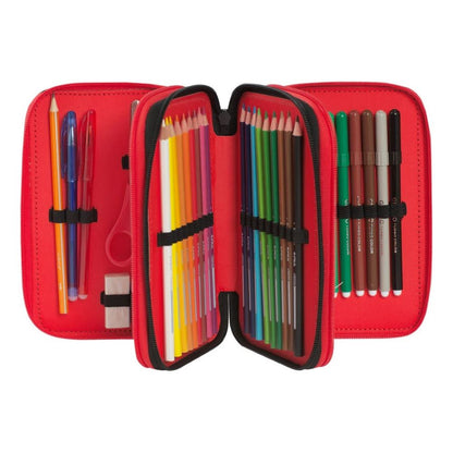 Ученически несесер Super Mario Mariokart Red със съдържание и 3 отделения