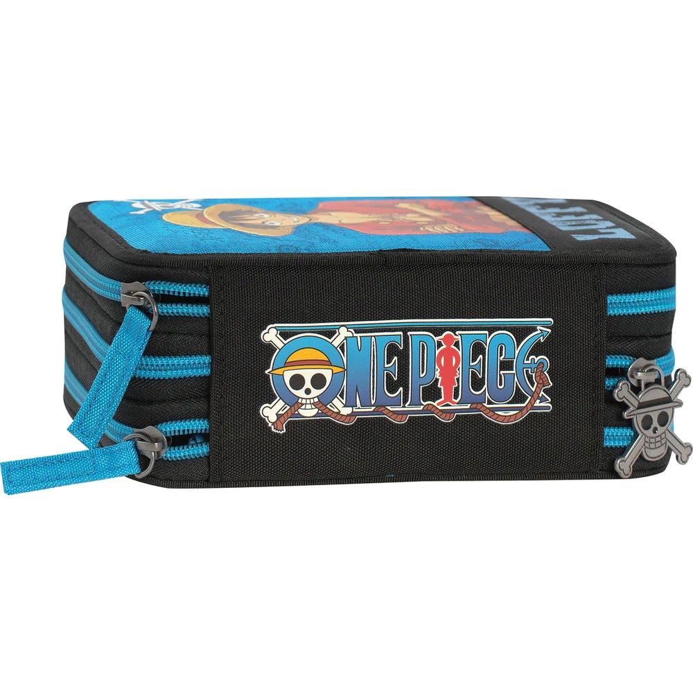 Ученически несесер с 3 отделения и съдържание One Piece Luffy