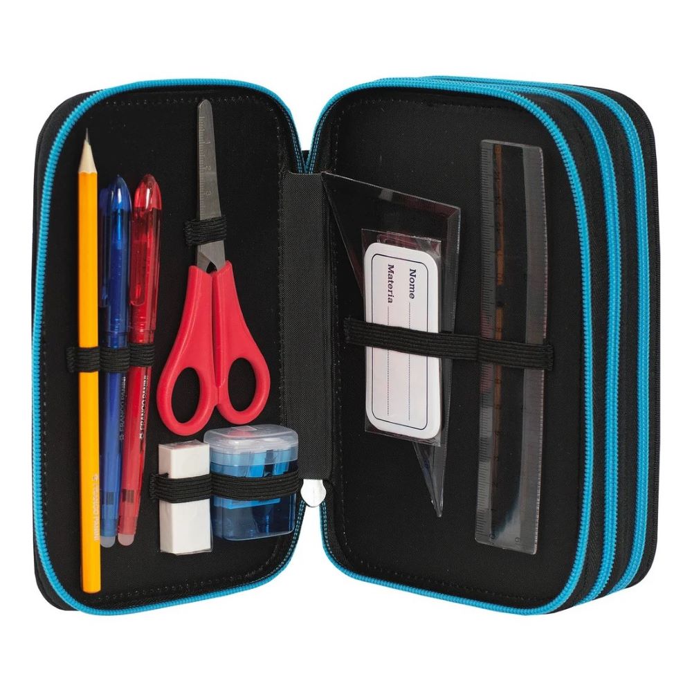 Ученически несесер с 3 отделения и съдържание One Piece Luffy