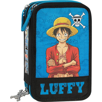 Ученически несесер с 3 отделения и съдържание One Piece Luffy