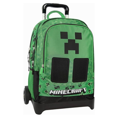 Ученическа раница на колела Minecraft Pixel с подвижна стойка