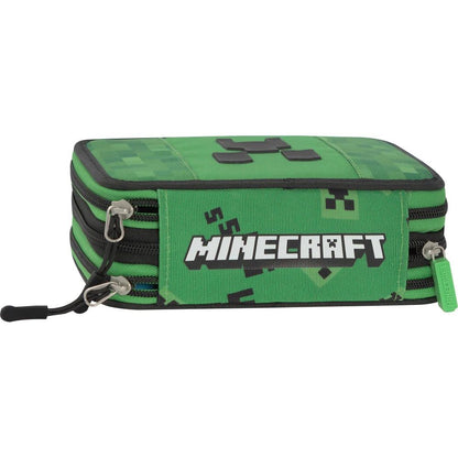 Ученически несесер с 3 отделения Minecraft Pixel