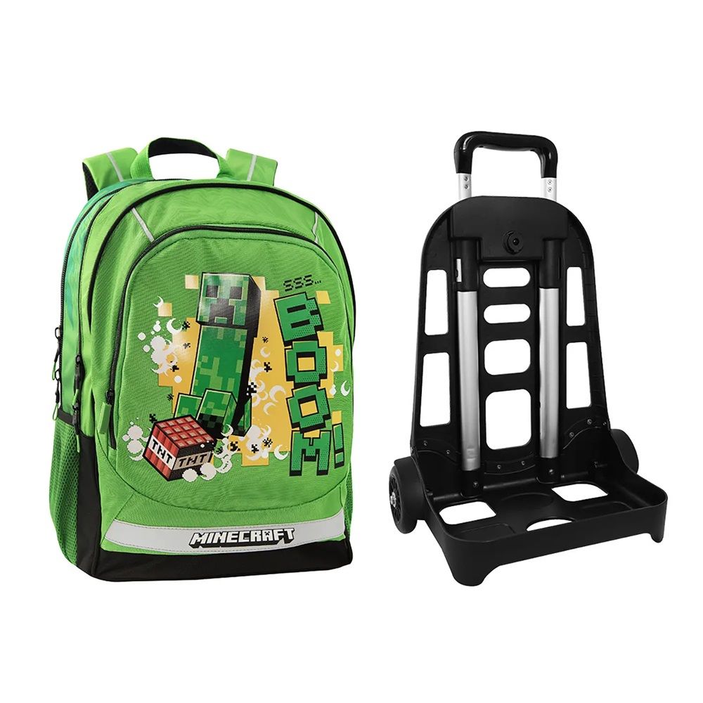 Ученическа раница на колела Minecraft Jolly с подвижна стойка