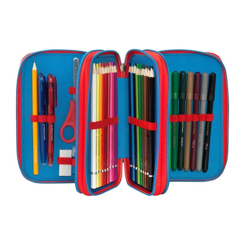 Ученически несесер Super Mario Red/Blue със съдържание и 3 отделения