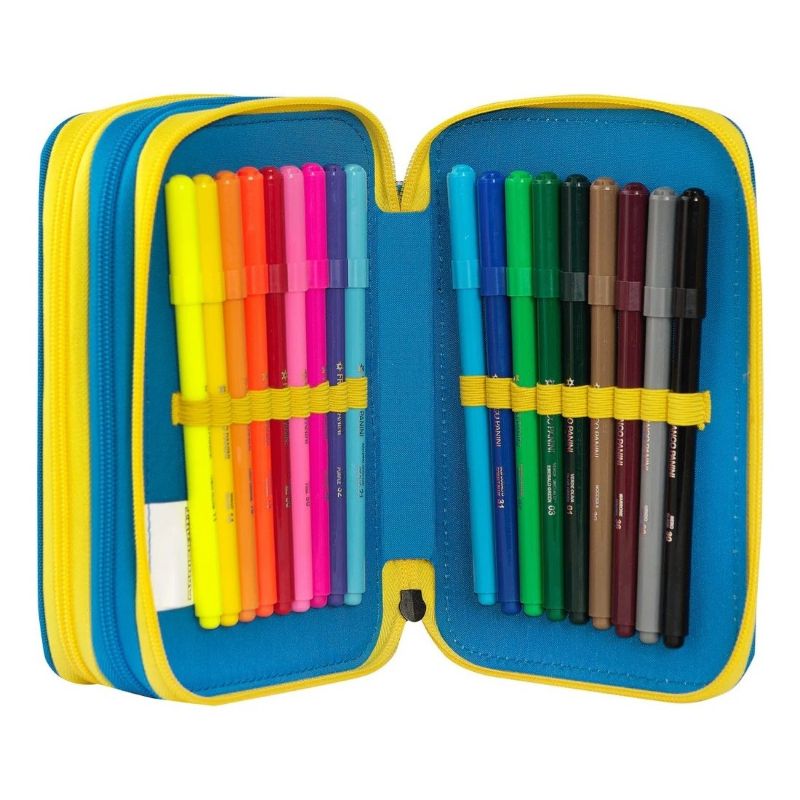 Ученически несесер Super Mario Mariokart Blue със съдържание и 3 отделения