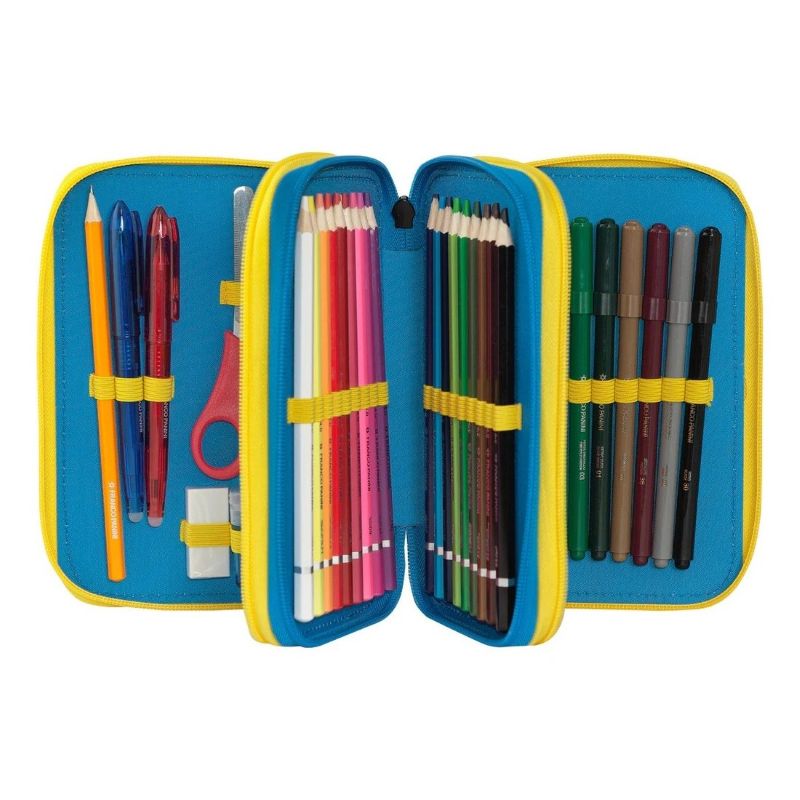 Ученически несесер Super Mario Mariokart Blue със съдържание и 3 отделения