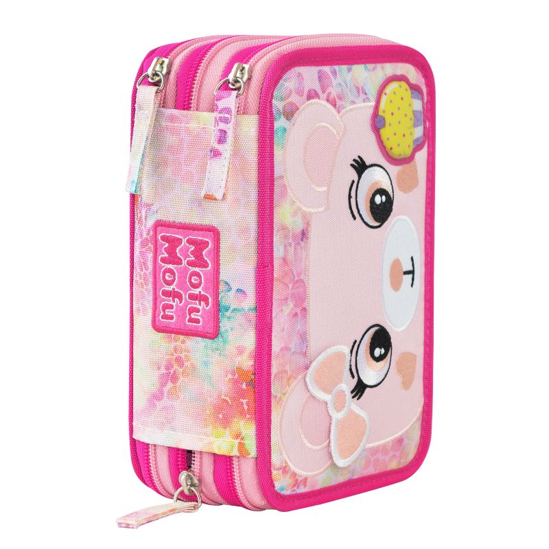 Ученически несесер ORSO MOFUMOFU със съдържание и 3 отделения