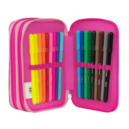 Ученически несесер ORSO MOFUMOFU със съдържание и 3 отделения