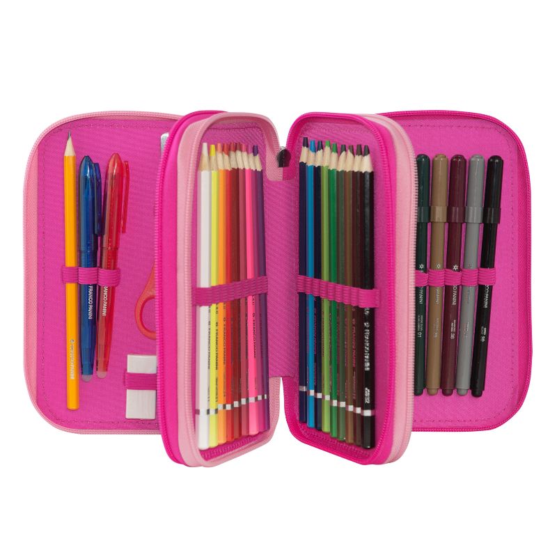 Ученически несесер ORSO MOFUMOFU със съдържание и 3 отделения