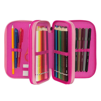 Ученически несесер ORSO MOFUMOFU със съдържание и 3 отделения