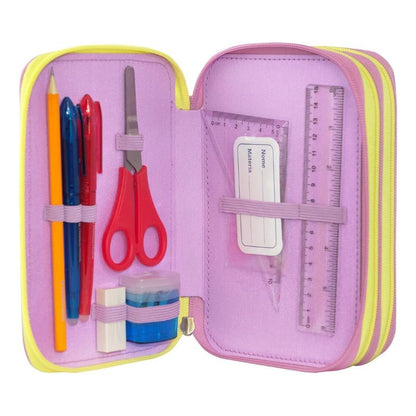 Ученически несесер UNICORNO MOFUMOFU със съдържание и 3 отделения