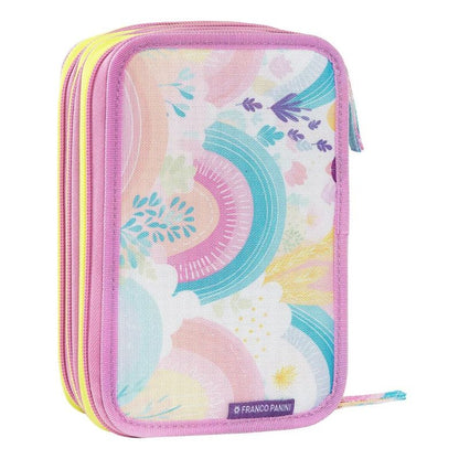 Ученически несесер UNICORNO MOFUMOFU със съдържание и 3 отделения