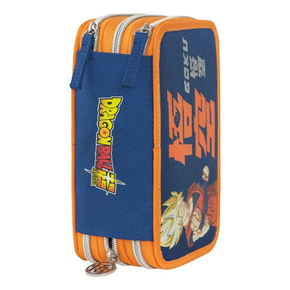 Ученически несесер DragonBall Goku Blue/Orange със съдържание и 3 отделения