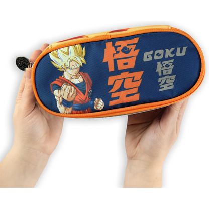 Ученически овален несесер DragonBall Goku Blue/Orange