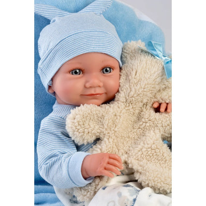 Кукла Llorens Nico с възглавничка и мече, 40 см