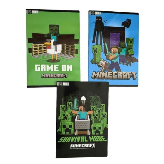 Тетрадка A4 Minecraft Creepers 50 листа, 3 вида, Асортимент