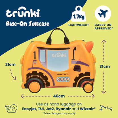 Детски куфар Trunki Doug the Digger Yellow