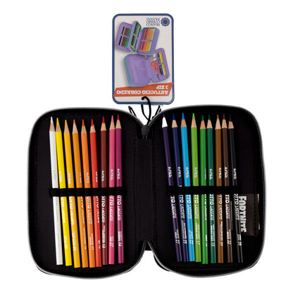 Ученически троен несесер Fortnite Lamas camouflage