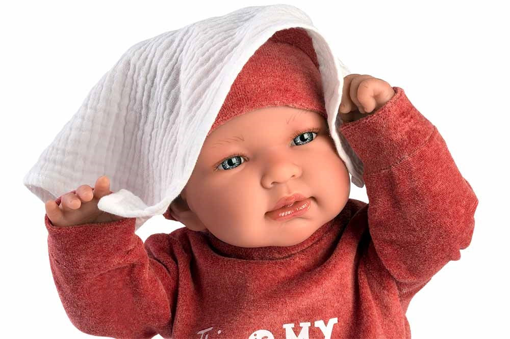 Кукла Llorens Tina Pelele Burdeos Con Cojin 44 см