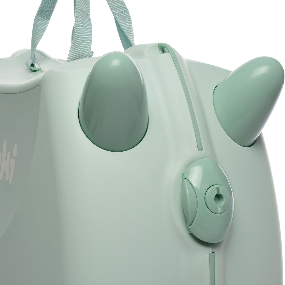 Детски куфар за яздене Trunki Solid Green