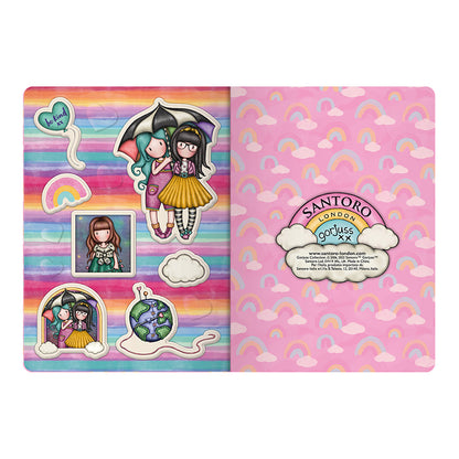 Малка тетрадка със стикери  Santoro Gorjuss Be Kind To Each Other