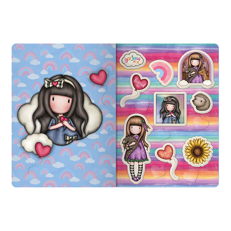 Малка тетрадка със стикери Santoro Gorjuss Be Kind To Yourself