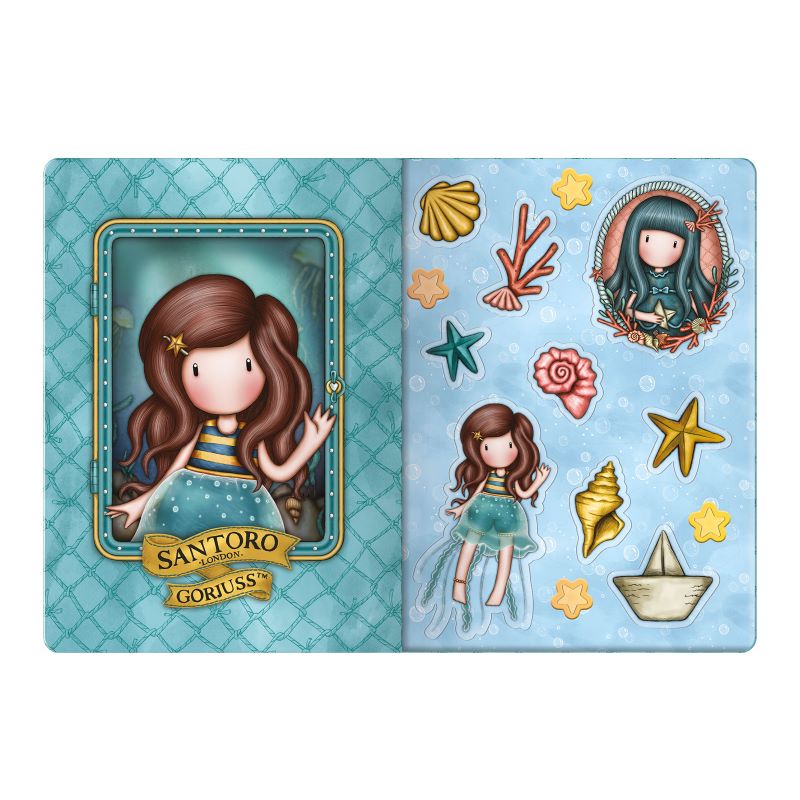 Малка тетрадка със стикери Santoro Gorjuss Making Waves - Deep Secrets