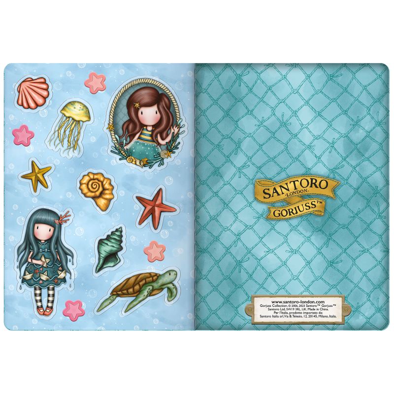 Малка тетрадка със стикери Santoro Gorjuss Making Waves - Deep Secrets