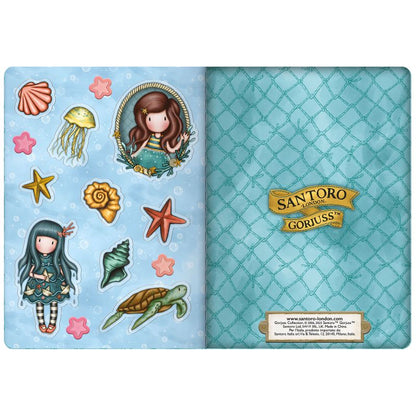 Малка тетрадка със стикери Santoro Gorjuss Making Waves - Deep Secrets