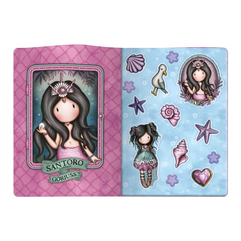 Малка тетрадка със стикери Santoro Gorjuss Making Waves - The World Is Your Oyster