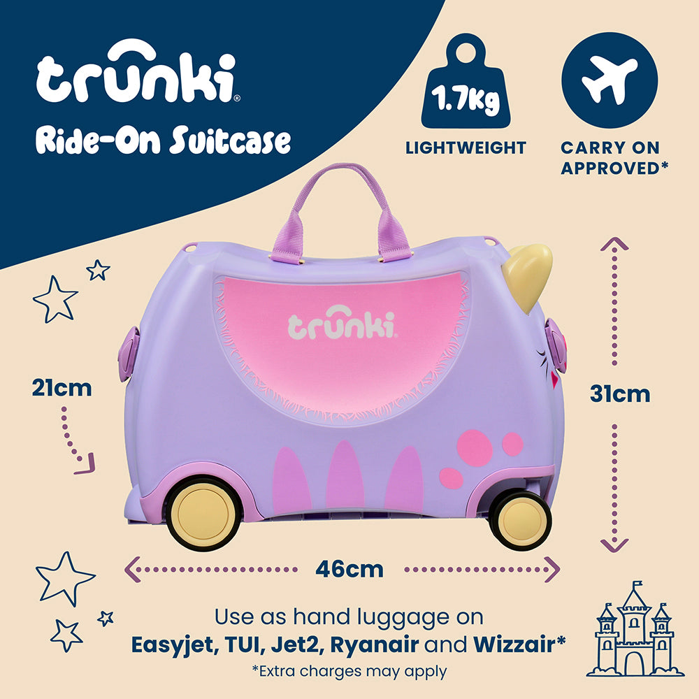 Детски куфар Trunki Cassie the Cat Lilac
