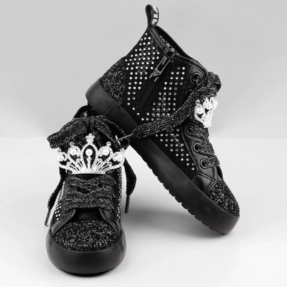 MADMIA Princess Black – Черни високи обувки за деца и възрастни