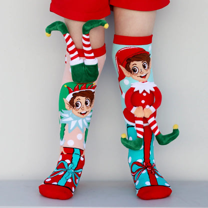 MADMIA Elf Socks – коледни чорапи с 3D плюшени елфи