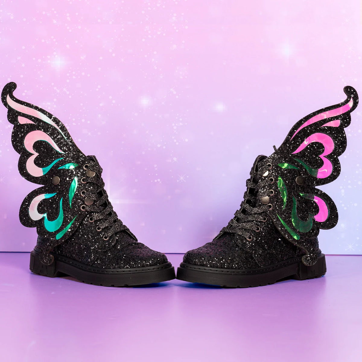 MADMIA Glitter Fairy Black – Черни обувки с блестящи крила