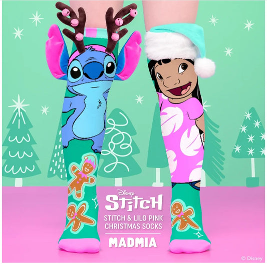 MADMIA Lilo & Stitch Christmas Socks – коледни чорапи Lilo и Stitch