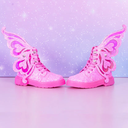 MADMIA Glitter Fairy Pink – Розови обувки с блестящи крила