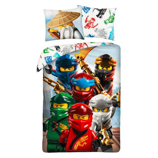 LEGO NINJAGO Спален комплект, Памук, 140x200см, 70x90см, 2 части